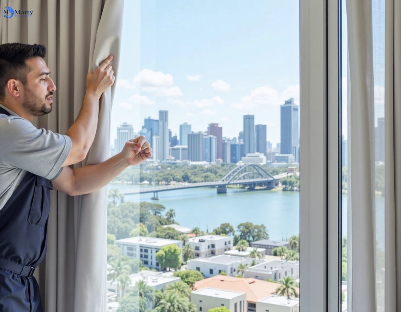 Professional curtain steam cleaning service balgownie-nsw QLD by Matty Curtain Cleaning